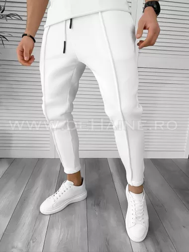 Trening barbati alb pantaloni + hanorac K182 33-4.1